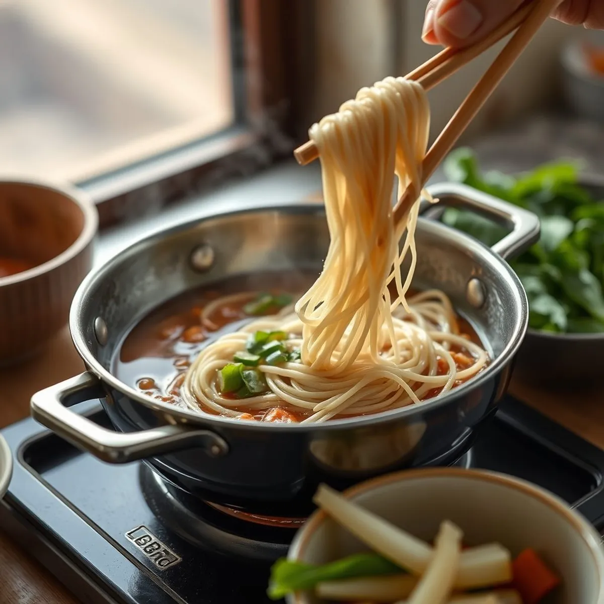 AI-generated photo Boat noodles, step 3. AI-generated photo.