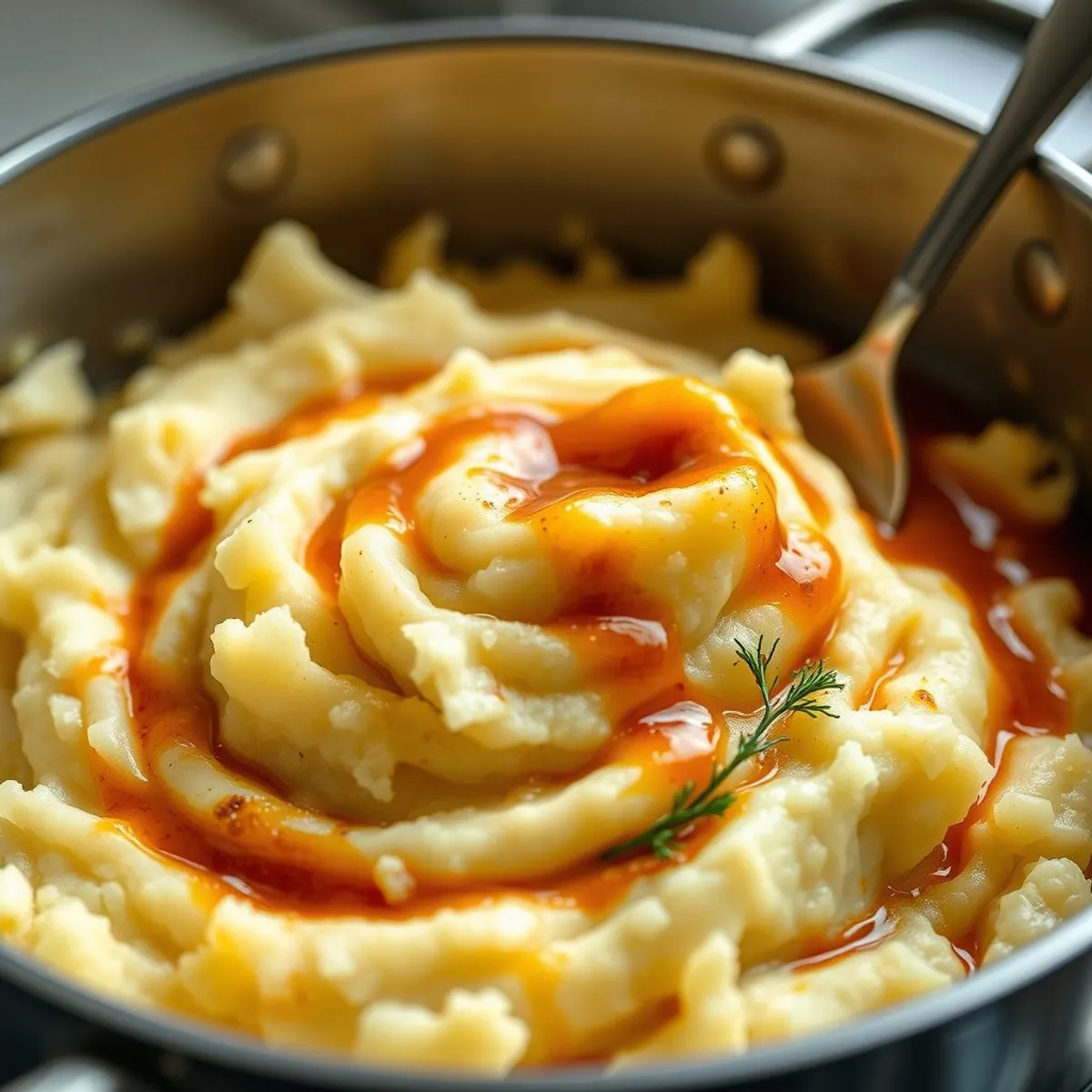 AI-generated photo Mashed potatoes, step 3. AI-generated photo.