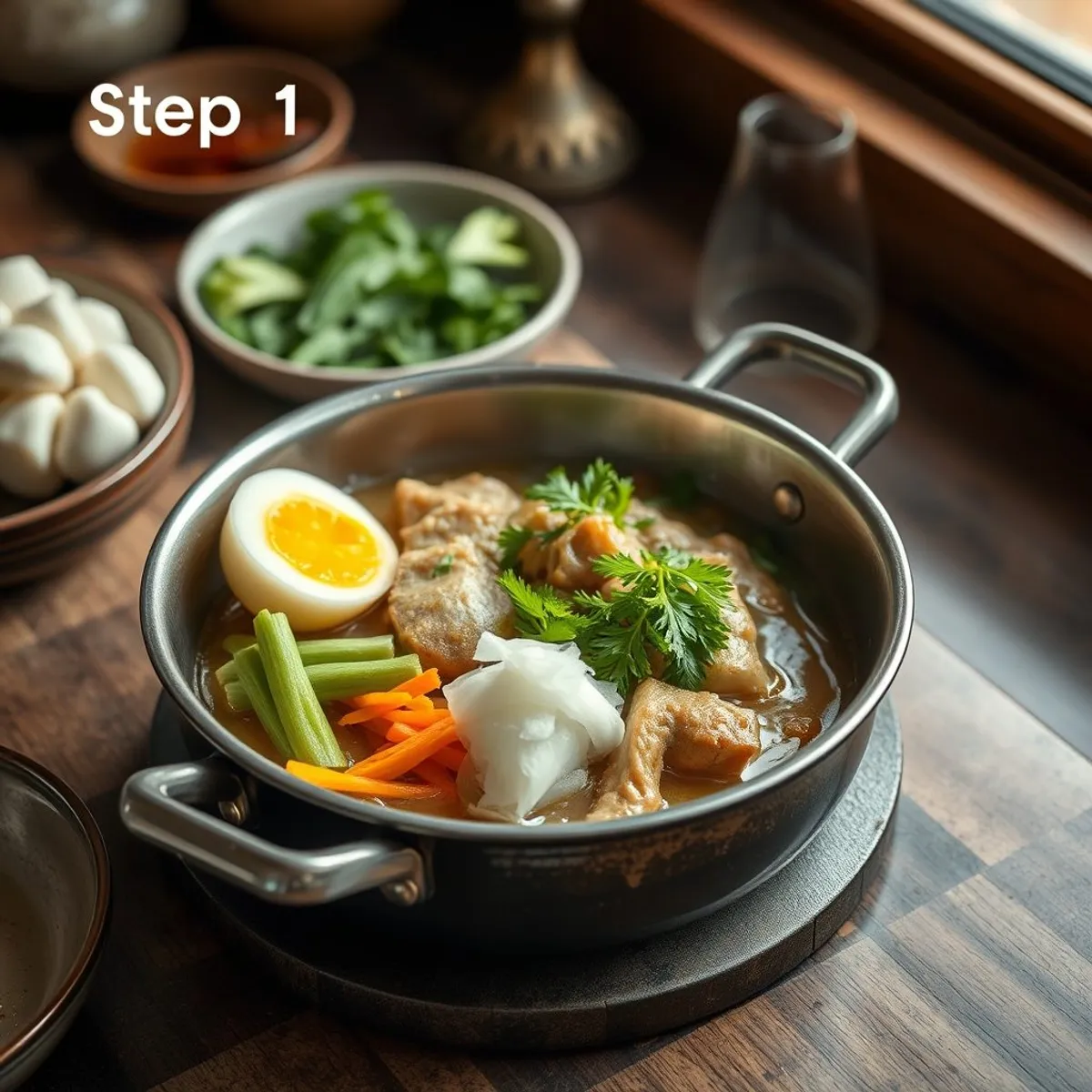 Ca kho to, step 1. AI-generated photo.